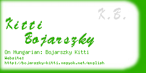 kitti bojarszky business card